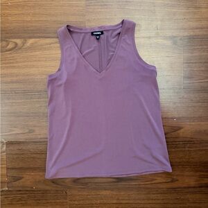 Express Women's Mauve V-Neck Sleeveless Top Size XS